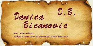 Danica Bicanović vizit kartica